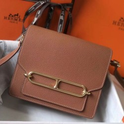 Replica Perfette Hermes Sac Roulis Mini Borsa Oro Evercolor Vitello imitazioni
