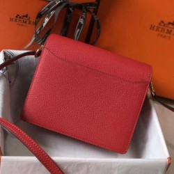 Replica Perfette Hermes Sac Roulis Mini Borse  Alta Qualità Rosso Evercolor Vitello imitazioni