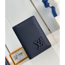 imitazione LV Pocket Organizer LV Aerogram blu navy M11489
