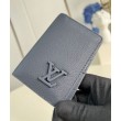 imitazione LV Pocket Organizer LV Aerogram blu navy M11489