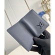 imitazione LV Pocket Organizer LV Aerogram blu navy M11489