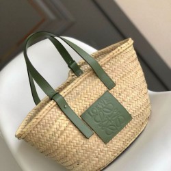 Loewe Medium Basket Borse Imitazioni Raffia e vitello rosmarino Replica qualità specchio Replica Perfette Loewe Medium Basket Borse Imitazioni Raffia e vitello rosmarino imitazioni