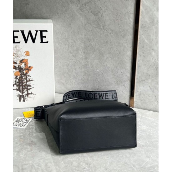 Replica Perfette Loewe Cubi Piccolo  Perfetta Nero Vitello e Jacquard imitazioni
