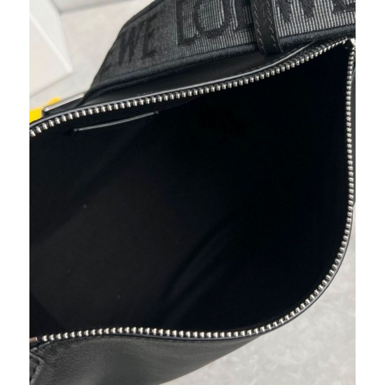 Replica Perfette Loewe Cubi Piccolo  Perfetta Nero Vitello e Jacquard imitazioni
