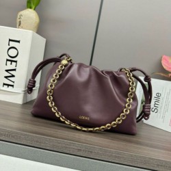Loewe Flamenco Purse Borgogna Nappa Agnello Replica qualità specchio Replica Perfette Loewe Flamenco Purse Borgogna Nappa Agnello imitazioni
