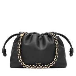 Replica Perfette Loewe Flamenco Purse Nero Nappa Agnello imitazioni