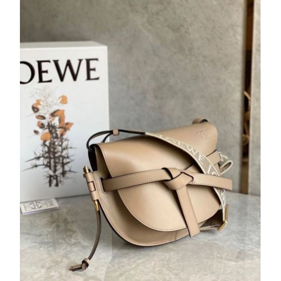 Replica Perfette Loewe Gate Piccolo Borsa Sabbia Vitello e Jacquard imitazioni