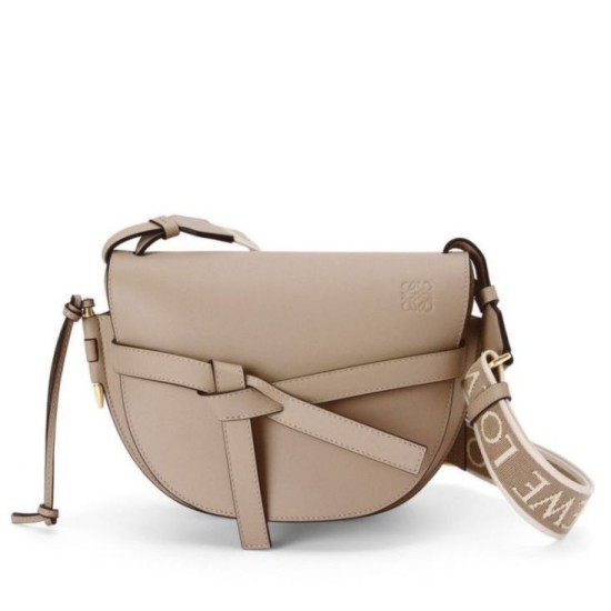 Replica Perfette Loewe Gate Piccolo Borsa Sabbia Vitello e Jacquard imitazioni