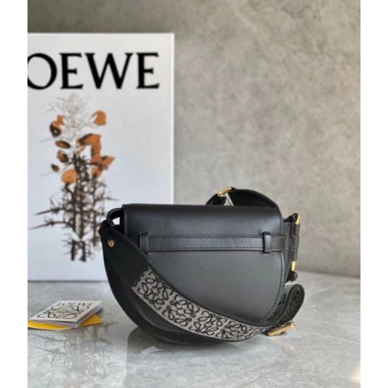 Replica Perfette Loewe Mini Gate Dual Borsa Nero vitello imitazioni