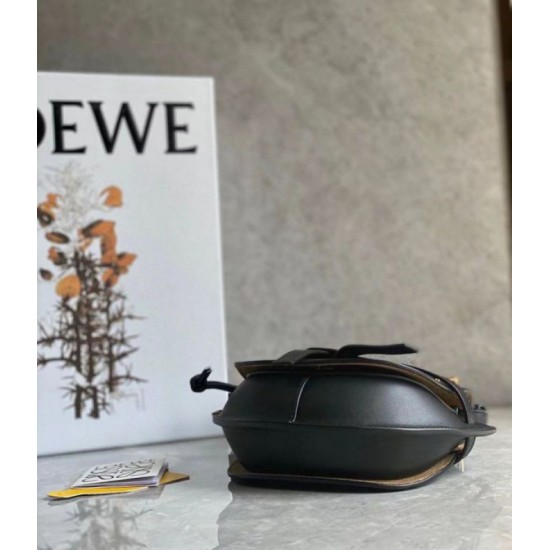 Replica Perfette Loewe Mini Gate Dual Borsa Nero vitello imitazioni