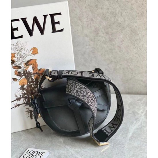 Replica Perfette Loewe Mini Gate Dual Borsa Nero vitello imitazioni