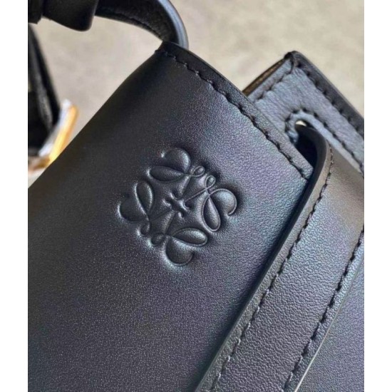 Replica Perfette Loewe Mini Gate Dual Borsa Nero vitello imitazioni