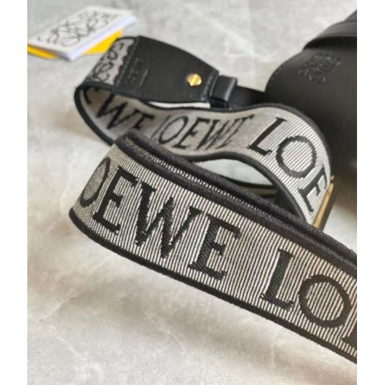 Replica Perfette Loewe Mini Gate Dual Borsa Nero vitello imitazioni