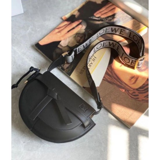 Replica Perfette Loewe Mini Gate Dual Borsa Nero vitello imitazioni