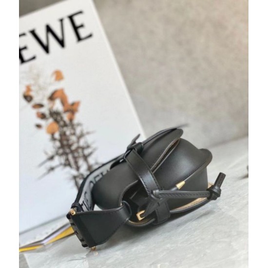 Replica Perfette Loewe Mini Gate Dual Borsa Nero vitello imitazioni