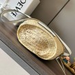 Loewe Drawstring Bucket Borsa Palm Leaf e vitello bianca