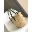 Loewe Medium Basket Borse Imitazioni Raffia e vitello rosmarino