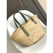 Loewe Medium Basket Borse Imitazioni Raffia e vitello rosmarino