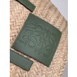 Loewe Medium Basket Borse Imitazioni Raffia e vitello rosmarino