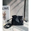 Loewe Mini Flamenco Clutch Borse Firmate Replica Nero Nappa Vitello