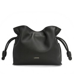Loewe Mini Flamenco Clutch Borse Firmate Replica Nero Nappa Vitello