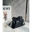 Loewe Mini Flamenco Clutch Borse Firmate Replica Nero Nappa Vitello