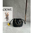 Loewe Mini Flamenco Purse Borse Replica Nero Nappa Agnello