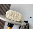 Loewe Piccolo Anagram Basket Imitazioni borse griffate Iraca Palm e Vitello Nero