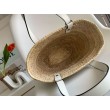 Loewe Piccolo Basket Borse Replica Raffia e vitello bianca