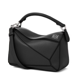 Loewe Piccolo Puzzle Borsa Nero Vitello