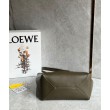 Loewe Puzzle Medium Fold Tote Borsa Dark Green Vitello