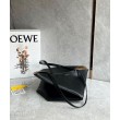 Loewe Puzzle Medium Fold Tote Qualità superiore replica Nero Vitello
