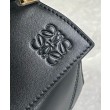 Loewe Puzzle Piccolo Qualità superiore replica Nero Vitello con Manico Intrecciato