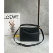 Loewe Puzzle Piccolo Qualità superiore replica Nero Vitello con Manico Intrecciato
