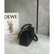 Loewe Puzzle Piccolo Qualità superiore replica Nero Vitello con Manico Intrecciato