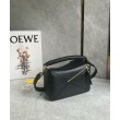 Loewe Puzzle Piccolo Qualità superiore replica Nero Vitello con Manico Intrecciato
