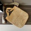 Loewe Slit Tote Qualità superiore replica Raffia e Vitello