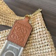 Loewe Slit Tote Qualità superiore replica Raffia e Vitello