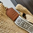 Loewe Slit Tote Qualità superiore replica Raffia e Vitello