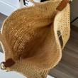 Loewe Slit Tote Qualità superiore replica Raffia e Vitello