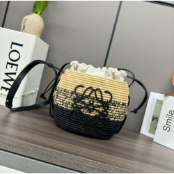 Loewe x Paula's Ibiza Raffia Beehive Degrade Basket Borsa