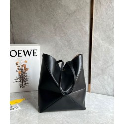 Loewe Puzzle Medium Fold Tote Qualità superiore replica Nero Vitello Loewe Puzzle Medium Fold Tote Qualità superiore replica Nero Vitello