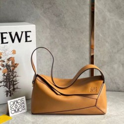 Loewe Puzzle Hobo Borsa Brown Nappa Calfskin Replica qualità specchio Replica Perfette Loewe Puzzle Hobo Borsa Brown Nappa Calfskin imitazioni