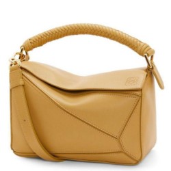 Replica Perfette Loewe Puzzle Piccolo Borse  Sahara Vitello con Manico Intrecciato imitazioni