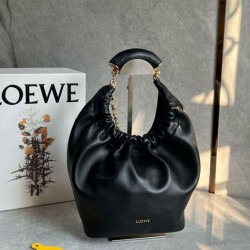 Loewe Piccolo Squeeze Borsa Nero Nappa Agnello Replica qualità specchio Replica Perfette Loewe Piccolo Squeeze Borsa Nero Nappa Agnello imitazioni