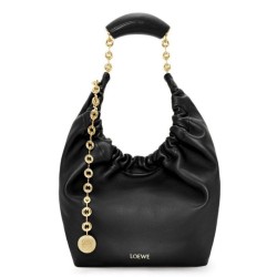 Replica Perfette Loewe Piccolo Squeeze Borsa Nero Nappa Agnello imitazioni
