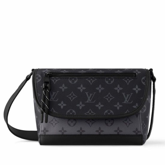 LV Pulse Messenger Borse Replica tela monogram Eclipse M12681