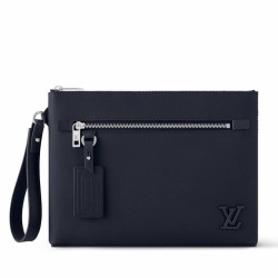 LV Takeoff Pouch Louis Vuitton Aerogram blu navy M11486