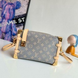 Riproduzione Fedele Louis Vuitton Side Trunk MM Imitazioni borse griffate tela monogram grigia M12428 imitazioni