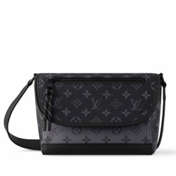 Riproduzione Fedele LV Pulse Messenger Borse Replica tela monogram Eclipse M12681 imitazioni